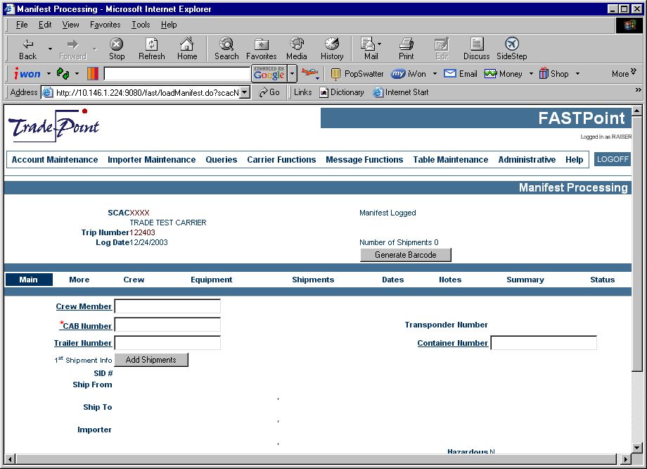 FASTPoint Procedures Documentation (LIV)